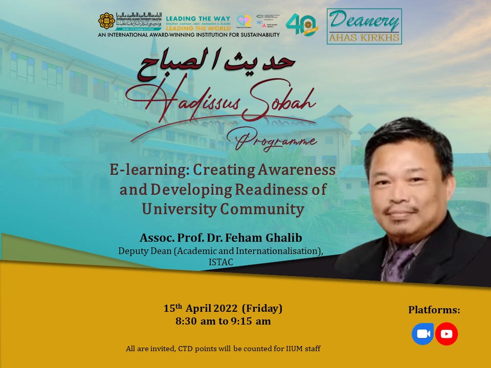 Hadissus Sobah Programme:-E-Learning:Creating Awareness and Developing Readiness of University Community