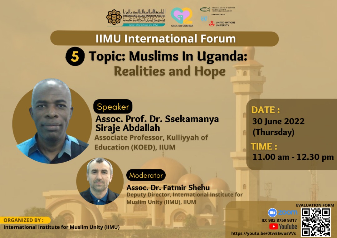 IIMU International Forum :5 Topic: Muslims In Uganda:  Realities and Hope