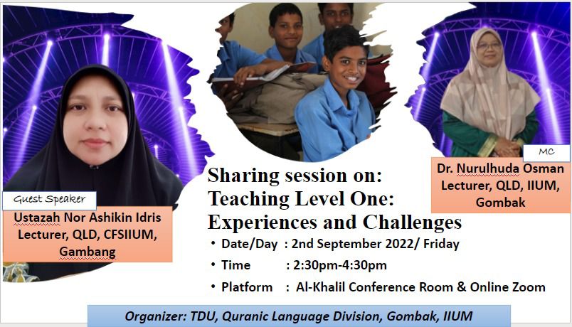 TDU SHARING SESSION  Topic:   Teaching Level One: Experiences And Challenges